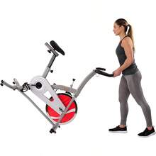Indoor Exercise Bike Stationary Cycling Bike For Home Cardio Workout Low Noise 4Way Adjustable And Cushioned Seat Optional Magnetic Resistance And Exclusive SunnyFit App