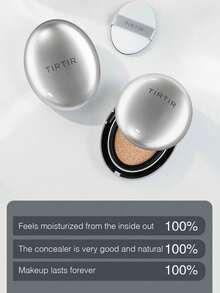 TIRTIR 18g Moisturizing Cushion Foundation, Long-Lasting Makeup, Luminous Glow, Oil-Free - 21N Ivory - View 2