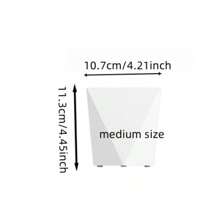 Vaso da fiori in plastica a forma di diamante, bianco spesso, per piante verdi e fiori da interno, vaso semplice per la decorazione del soggiorno