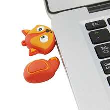 Unidad flash USB Biyetimi de 128GB con diseño de gatito negro lindo, unidad flash USB de 64GB 2.0 con diseño de cachorro de dibujos animados de 32GB, memoria USB de 64GB como regalo para niñas - Naranja Quemada - Ver 5