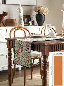 1 khăn trải bàn vải jacquard họa tiết hoa phong cách trang trại, họa tiết hoa màu hồng tinh tế, thích hợp sử dụng hàng ngày, ngày lễ, họp mặt gia đình, tiệc tùng, bữa tối, dã ngoại, trang trí nhà cửa, mọi mùa - Nhiều màu - Xem 13
