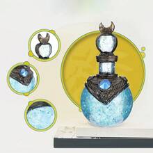 Perfume Bottle With Crystal Decoration, Witch And Wizard, Dark Bottle, Cosplay Accessory - Blue - View 4