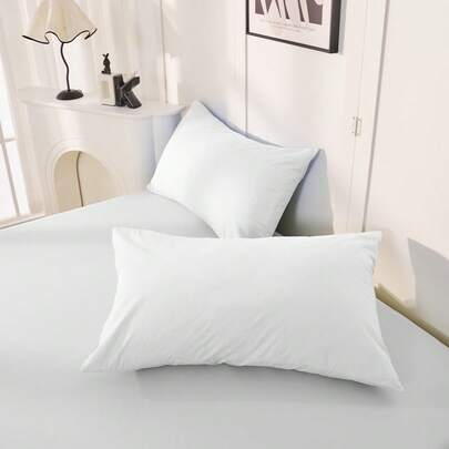 1 vỏ gối mềm, cỡ tiêu chuẩn, kiểu đóng mở phong bì, chống nhăn, chống phai màu, chống bám bẩn, không kèm ruột gối, thích hợp trang trí mùa thu, trang trí phòng, chuẩn bị năm học mới, đồ dùng học tập, có các màu trắng, hồng, đen, xanh navy, be, xám, xanh lá cây, xanh dương, xanh lá cây đậm