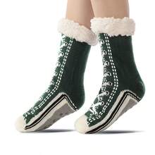1 Pair Personalized Funny Floor Socks, Unisex Autumn/Winter Plush Thickened Slipper Socks, Cozy Fleece Socks, Suitable For Daily Home, Sleeping, Funny - Multicolor - View 3