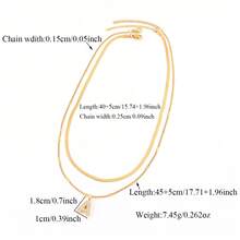 2Pcs/Set New Big Bubble Initial Gold Color Stainless Steel Chain Choker Layered Necklaces For Women
