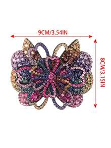 1 buah Jepit Rambut Kupu-kupu Rhinestone, Cocok untuk Pemakaian Sehari-hari, Jepit Cakar, Jepit Rambut, Penjepit Rambut, Jepit Rambut, Aksesori Rambut, Jepit Prancis, Tampilan Pesta, Aksesori Kepala, Penjepit Rambut - MultiWarna - View 4