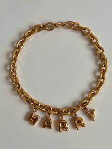 1pc 3D Bubble Name Bracelet, Stainless Steel Bubble Initial Charm Personalized Jewelry Gift, Customized Initial Round Bubble Bracelet For Friends, Couples And Family, Unique Customized Name Necklace, Suitable For Wedding, Valentine's Day, Mother's Day Gifts - Fashionable, Vintage, Minimalist, Casual, Cute Customized, Personalized, Distinctive Ideal Gift For Girlfriend, Mom, Family