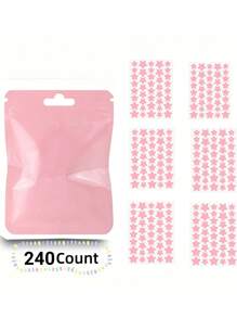 1200pcs Star-Shaped Face Stickers, Cute Pastel Color, Heart Stickers, Protect And Repair Skin, Popular Patterns, Perfectly Cover Spots, Almost Invisible, Suitable For All Skin Types, Party & Bar Girls, Compatible With All Skin Types, Fragrance-Free, No Components