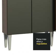 Cocina Integral Completa Modular Madesa Emilly 325cm Color Marrón/negro 03 - Marrón y negro - Ver 6