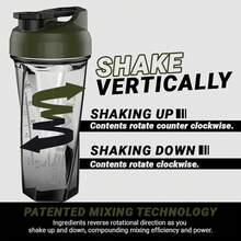 HELIMIX 2.0 Vortex Blender Shaker Bottle Holds Upto 28oz |   No Blending Ball Or Whisk |   USA Made |   Portable Pre Workout Whey Protein Drink Shaker Cup |   Mixes Cocktails Smoothies Shakes |   Top Rack - 來自綠色 - 查看 4