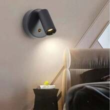 可充电触控无线壁挂灯具由金属制成，3 种可调节颜色，无需接线，适用于客厅装饰 | 卧室入口、房间 | 客厅和办公室 - 多色 - 查看 5