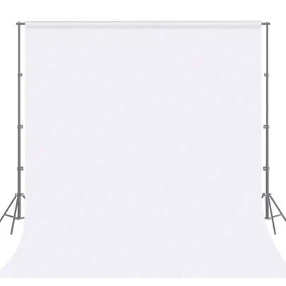 GAINVANE 白色摄影背景布，宽幅纯涤纶白色拍照背景幕布，可折叠白色背景布，适用于摄影、派对和视频拍摄。白色背景幕布，适用于摄影、拍照亭、拍摄、视频录制、派对、背景（不含支架和夹子）。