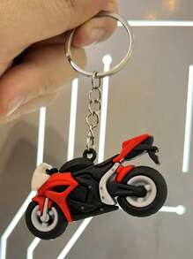 1件/6件卡通摩托车钥匙扣包包挂件钥匙圈创意小礼物汽车钥匙链配件学校汽车配件可爱哥特Y2K