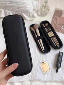 1 szt. Przenośny uchwyt na pędzle do makijażu o dużej pojemności, podróżny pokrowiec na pędzle do makijażu, wielofunkcyjny pojemnik do przechowywania pędzli do cieni do powiek, lekki organizer do przechowywania pędzli do makijażu, uchwyt na długopisy, kosmetyczka, kosmetyczka