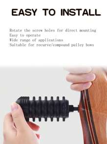 1 件户外狩猎射箭稳定器、黑色减震器、橡胶弓箭配件、平衡杆减震器，适用于复合弓和反曲弓 - 黑色 - 查看 7