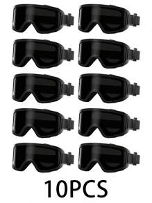 One Pair Of The New Style Large-Frame Multi-Functional Windproof Goggles Is Specially Designed For Outdoor Activities Such As Skiing, Cycling And Mountain Climbing, Suitable For Male Users. This Product Combines The Functional Characteristics Of Ski Goggles And Cycling Glasses, And Can Meet The Usage Demands In Various Scenarios. For Summer Beach Vacation,Outdoor,Travel Autumn Accessories - Dark Grey - View 16