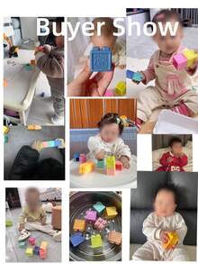 Klocki dla niemowląt, klocki dla maluchów, zabawki do układania i budowania dla niemowląt, 16.08.2024 Miękkie i edukacyjne klocki – cyfry, kształty, klocki na baby shower, kolory, zwierzęta – jeden, dwa, ściśnij – 6 miesięcy +, zabawki do układania dla maluchów w wieku 1-3 lat, losowy kolor