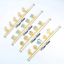 时尚迪拜嘻哈珠宝手镯 21k镀金中东伊斯兰幸运手镯 土耳其女士复古派对珠宝 - Pendant Bracelet - 查看 5