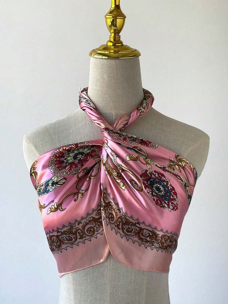 佩斯利花纹单件头巾 90 厘米 复古风格印花头巾 新品上市 - 彩色 - 查看 5