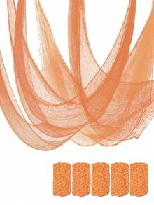 1/2/4pcs Halloween Orange Creepy Cloth Spooky Halloween Decoration For Haunted Houses Party SuppliesFor Party Outdoor Or Indoor