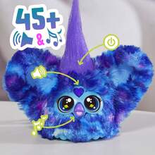 Hasbro Furby Furblets Star- 迷你朋友，45+ 种声音，Galaxy 音乐，只会说 Furbish，电子毛绒玩具，互动宠物，深蓝色，适合 6 岁以上儿童，开学礼物 - STAR-LEE - 查看 6