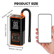 Infladores de neumáticos, compresores de aire portátiles, carga inalámbrica USB (batería de 2000 mah), manómetros digitales y luces LED, ideales para accesorios deportivos y de entretenimiento al aire libre, inflado de neumáticos de motocicletas, automóviles y bicicletas.