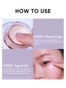 JUDYDOLL Mint & Lilac Highlight Balm, Radiant Glow Multi-Use Cream, Highlighter Balm, Suitable For Beginners, Daily Use, Dates, Parties, Makeup Events