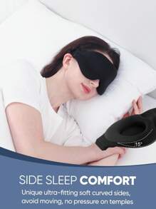 3/2/1pc Ultra Soft 3D Sleep Eye Mask, Blackout, Blindfold Sleeping Eye Mask, Smooth Eye Mask For Sleeping, Sleep Aid Eye Mask, Travel Sleep Eye Mask, Student Nap Eye Mask - Perfect For Travel And Napping ,Mother's Day,Gift For Mom,Thanksgiving Gift, Christmas Gift, Black ,Back To School - Multicolor - View 5