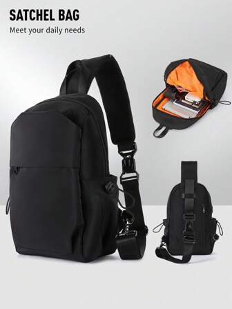 Crossbody Bags For Women , Sling Bag For Men With Adjustable Shoulder, Unisex Lightweight Small Travel Essentials Backpack Chest Bag For Traveling Hiking Walking Biking Outdoor Sports, Women Men's Chest Messenger Bag Fashion Personalised Anti-Theft Multi-Function Shoulder Crossbody Bag Compartment Sling Side USB Charger Port-Nylon, Fanny Packs For Women Chest Bag For Work Shopping Multipurpose Cross Body Chest Bag For Women And Men