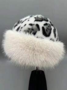 1pc Women Winter Furry Hat, European & Korean Style Warm Headwear, Solid Color Cute & Versatile, Thicker Design - Multicolor - View 15