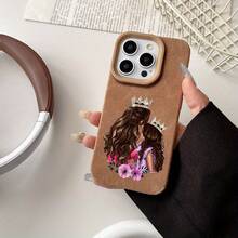 Funda para phone 15 Pro, 16 Pro, 14 Plus, 13 Pro, XS, 13, 14 y 11 con diseño estampado de escalera. Fabricada en TPU con diseño de piel de oveja. Compatible con phone 15 Pro, 16 Pro, 14 Plus, 13 Pro, XS, X y XR. Modelo SHJC3182. - Caqui - Ver 2