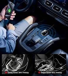 2025 Upgraded Wireless CarPlay Adapter For Apple, Converts Wired To Wireless Car Play Adapter, Auto Connect, Mini Size, Compatible With Cars From 2016 & IOS 10+ - Black - View 7