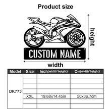 1pc Customizable Motorcycle Rider Metal Mural - Personalized Motorcycle Logo Decoration - Art Style Reusable Decorative Metal Mural - Suitable For Porch, Courtyard, Garden, Office, Negotiation Room, Birthday Gift, Graduation Gift, Perfect Gift For Motorcycle Enthusiasts - Multicolor - View 44