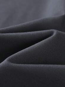 青少年男童复古洛杉矶学院风短袖宽松柔软凉爽T恤，休闲校园夏季上衣 - 深灰色 - 查看 6