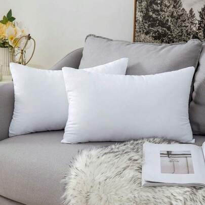 MIULEE Cushion Inserts 30cm X 50cm, Throw Pillow Insert For Sofa/Bed, Decorative Cushion Inner Pads, White Cushion Filler, Rectangle Pillow Stuffer, 12 X 20 Cushion Insert 2 Pack