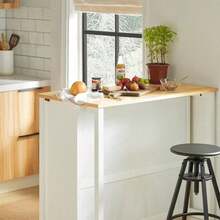 SoBuy Kitchen Island FKW74-WN - White+Khaki - View 7