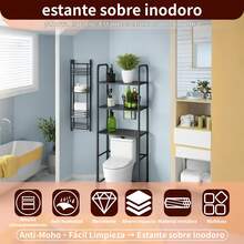 3-Tier Metal Over-The-Toilet Shelf For Towels And Shampoos - 彩色 - 查看 1