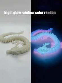 2pcs Chinese Dragon Statue, 35.43 Inches And 23.62 Inches, 3D Printed Jointed Design, Flexible Joints, Home & Auto Decor, Desktop Display, Creative Collectible Toy, Holiday Gift - Multicolor - View 3