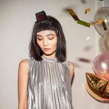 BESPORTBLE Victorian Mini Top Hat Classic Black Hat Hair Clip With Red Rose And Veil Elegant Fascinator For Cocktail Tea Party Women's Accories - 如圖 - 查看 7