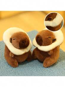 1 件水豚毛绒娃娃卡通钥匙扣吊坠，软毛绒娃娃背包吊坠，汽车包钥匙扣装饰礼品钥匙扣，水豚，水豚毛绒，水豚，钩针水豚，水豚包