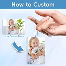 Customized Double-Sided Printed Car Pendant, High-Definition Photo Printing, DIY Personalized Creative Car Interior Decor Rearview Mirror Hanging Ornament, Couple Photo, Family Photo, Baby Portrait, Customized Gift, Suitable For Back To School, Party, Birthday, Wedding, Anniversary, Housewarming, Holiday Gift