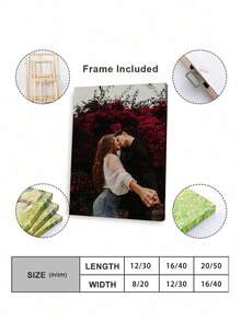 Personalizowana drewniana rama z płótna – spersonalizowane portrety rodzinne i zdjęcia akcji, wydruki, odpowiednie do salonu, sypialni lub domowego biura, wysokiej jakości reprodukcja jako przytulny element dekoracyjny, wielofunkcyjna, dekoracyjna, wysokiej jakości, spersonalizowana, idealna jako prezent dla niego, idealna jako prezent dla niej, dla chłopaka, mamy, przyjaciół, herbaciarni, domu, ogrodu, biura, na Walentynki, Dzień Matki, Dzień Ojca, ukończenie szkoły, wesela, parapetówkę, ciepły klimat, jesienne odświeżenie domu, skandynawski przytulny dom, ciepła atmosfera, harmonia w domu - Wielokolorowe - Zobacz 5