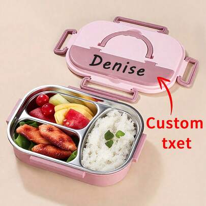 1 Stück personalisierte Kinder Lunchbox, mit dem Namen des Kindes bedruckt, tragbare isolierte Bento Box, ideales Geburtstagsgeschenk, multifunktional, dekorativ, Buchstaben, stilvolle, moderne, bunte, süße, lässige, individuelle, personalisierte, einzigartige, maßgeschneiderte, ideale Geschenke für ihn, ideale Geschenke für sie