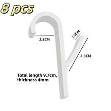 1/2/4/8 peças Clipes para Cabide de Banheiro, Suporte para Toalheiro Aquecido, Gancho Multifuncional para Secar Roupas e Toalhas, Acessórios para Banheiro - Multicolorido - Ver 23