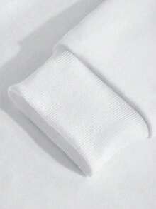 Bio-Baumwolle bedruckter lässiger, süßer gerippter Sweatshirt, Alltagskleidung