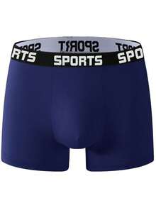 7-PCS Comfortable Men's Boxer Shorts, Cool And Breathable In Summer, Men's And Women's Underwear With Simple Letter Style, Multi-Color Loose Fit Suitable For Daily Leisure - Machine Washable