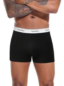 5pcs/Pack Men's Cotton Boxer Briefs, Soft & Comfortable, Suitable For Sports & Casual Wear, High Quality Brand - Black - View 8