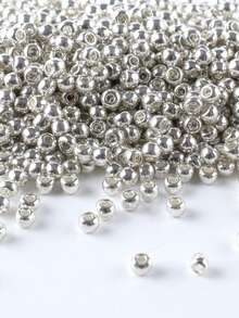 GO2CJBEADS 10g Multicolor 2mm Silverline Round Rocailles Glass Seed Beads For Bracelet Diy - Alabaster - View 67