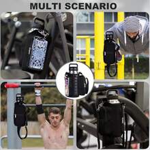 Unisex Magnetic Fitness Bag With Adjustable Shoulder Strap, Magnetic Pouch, Water Bottle Holder, Suitable For Travel, Work, Sports, Water Bottle Holder Bag With Pockets - Multicolor - View 6