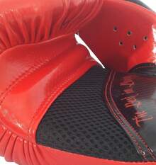 Thai Boxeo Kickboxing Muay Thai Guantes de Entrenamiento Sparring de Boxeo Guantes - Dorado/Negro - Ver 4
